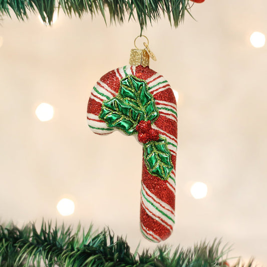 Glistening Candy Cane Ornament - themonogram manor 