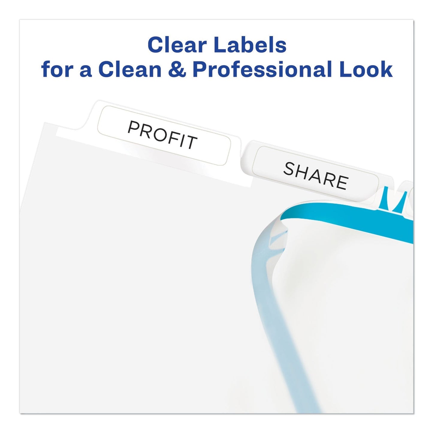 Avery Print and Apply Index Maker Clear Label Unpunched Dividers with Printable Label Strip, 5 - Tab, 11 x 8.5, Clear, 5 Sets - themonogram manor 