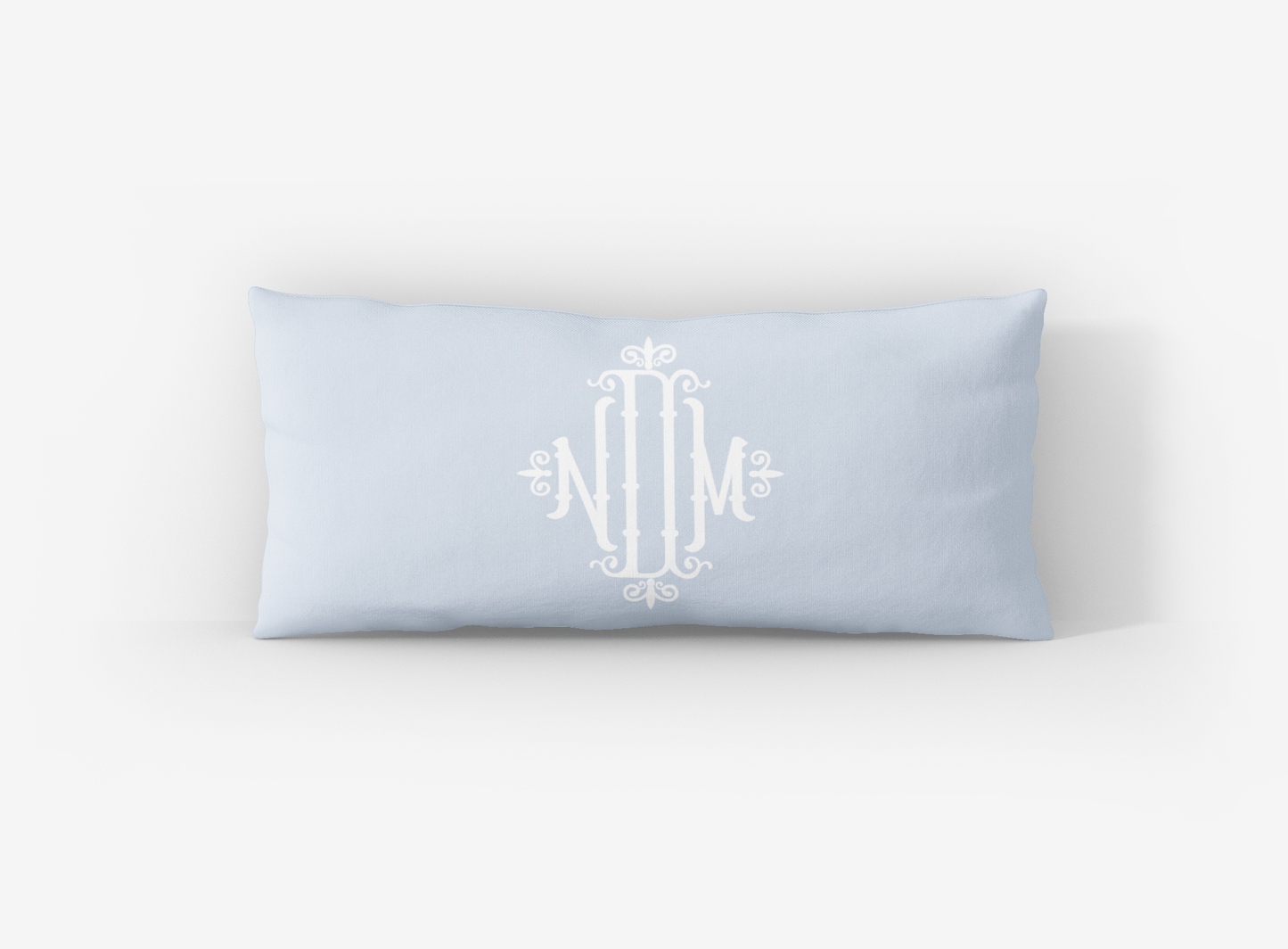 Wrapped in Lace x Nicole Speake Solid Bamboo Monogram Lumbar Pillow Cover - themonogram manor 