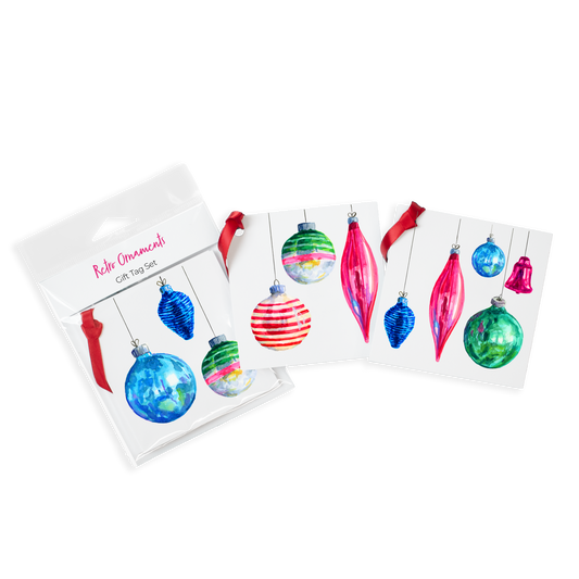 Retro Ornaments Gift Tags Assortment - themonogram manor 
