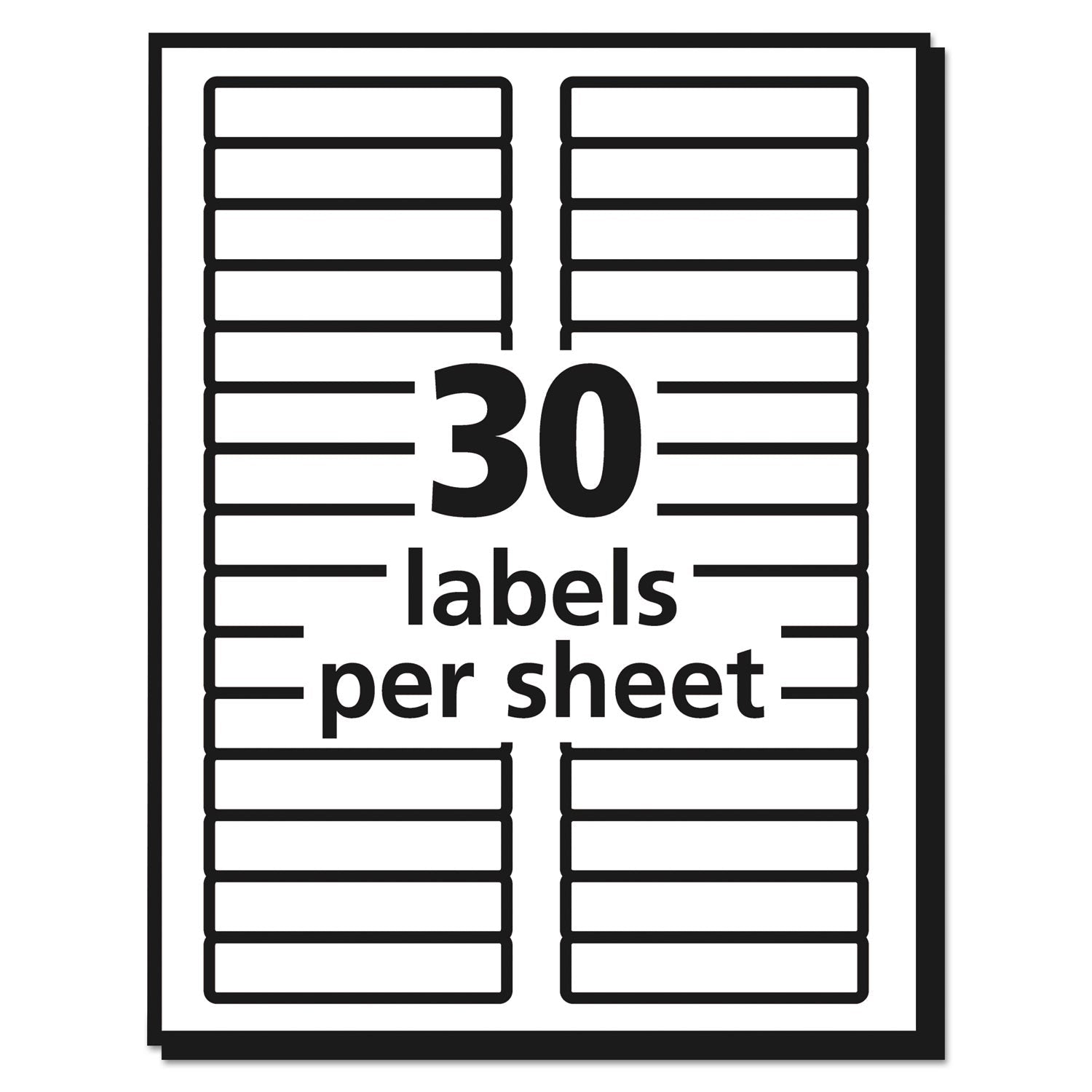 Avery Permanent TrueBlock File Folder Labels with Sure Feed Technology, 0.66 x 3.44, White, 30/Sheet, 25 Sheets/Pack - themonogram manor 