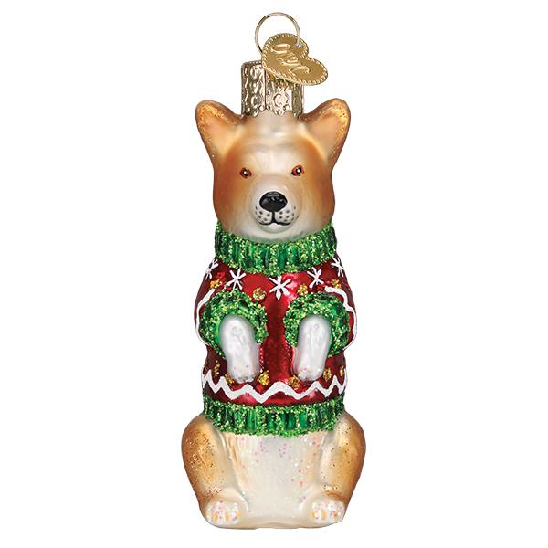 Christmas Corgi Ornament - themonogram manor 