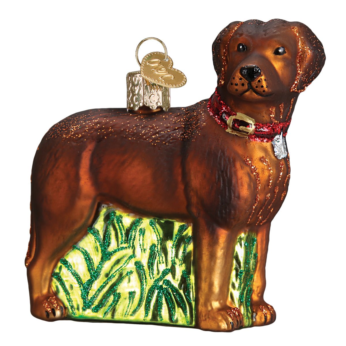 Standing Chocolate Lab Ornament - themonogram manor 