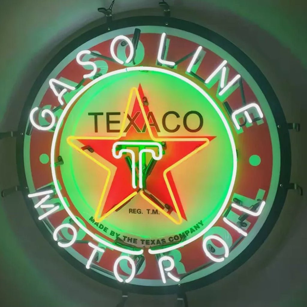 Texaco Gasoline Motor Oil Neon Signs - themonogram manor 