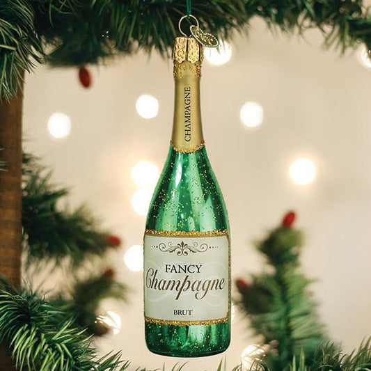 Fancy Champagne Bottle Ornament - themonogram manor 