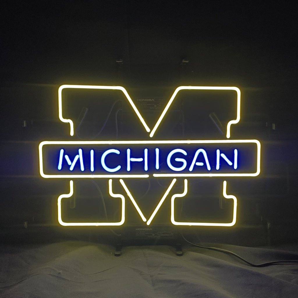 University of Michigan Logo Neon Signs - themonogram manor 