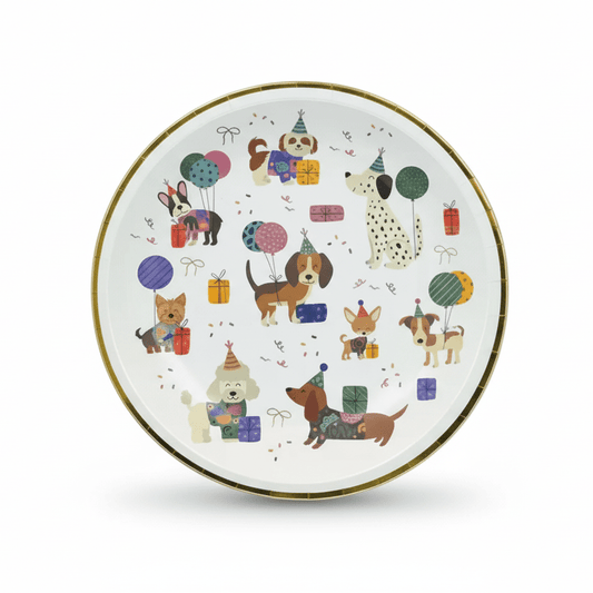 Dogs Coquette Dessert Plates 8" (Set of 8) - themonogram manor 
