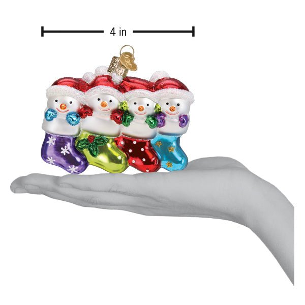 Snow Family Of 4 Ornament - themonogram manor 