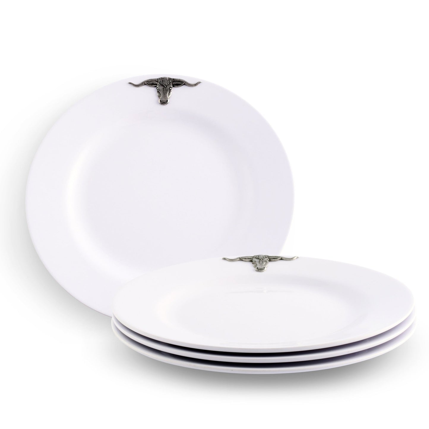 Longhorn Melamine Lunch Plates - Set of 4 - themonogram manor 