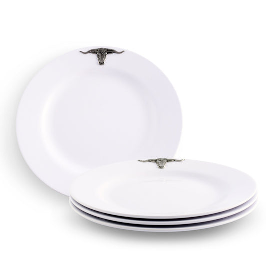 Longhorn Melamine Lunch Plates - Set of 4 - themonogram manor 