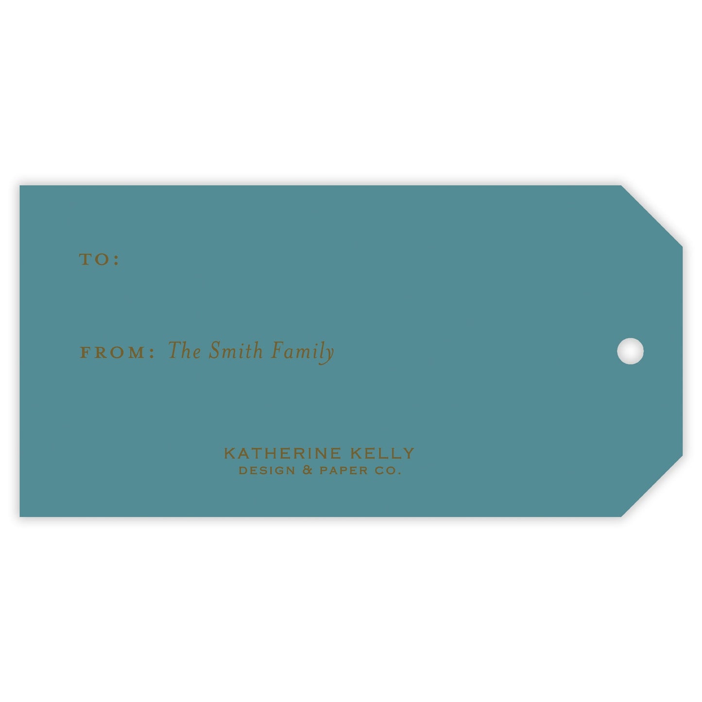 teal christmas drip personalized gift tag - themonogram manor 