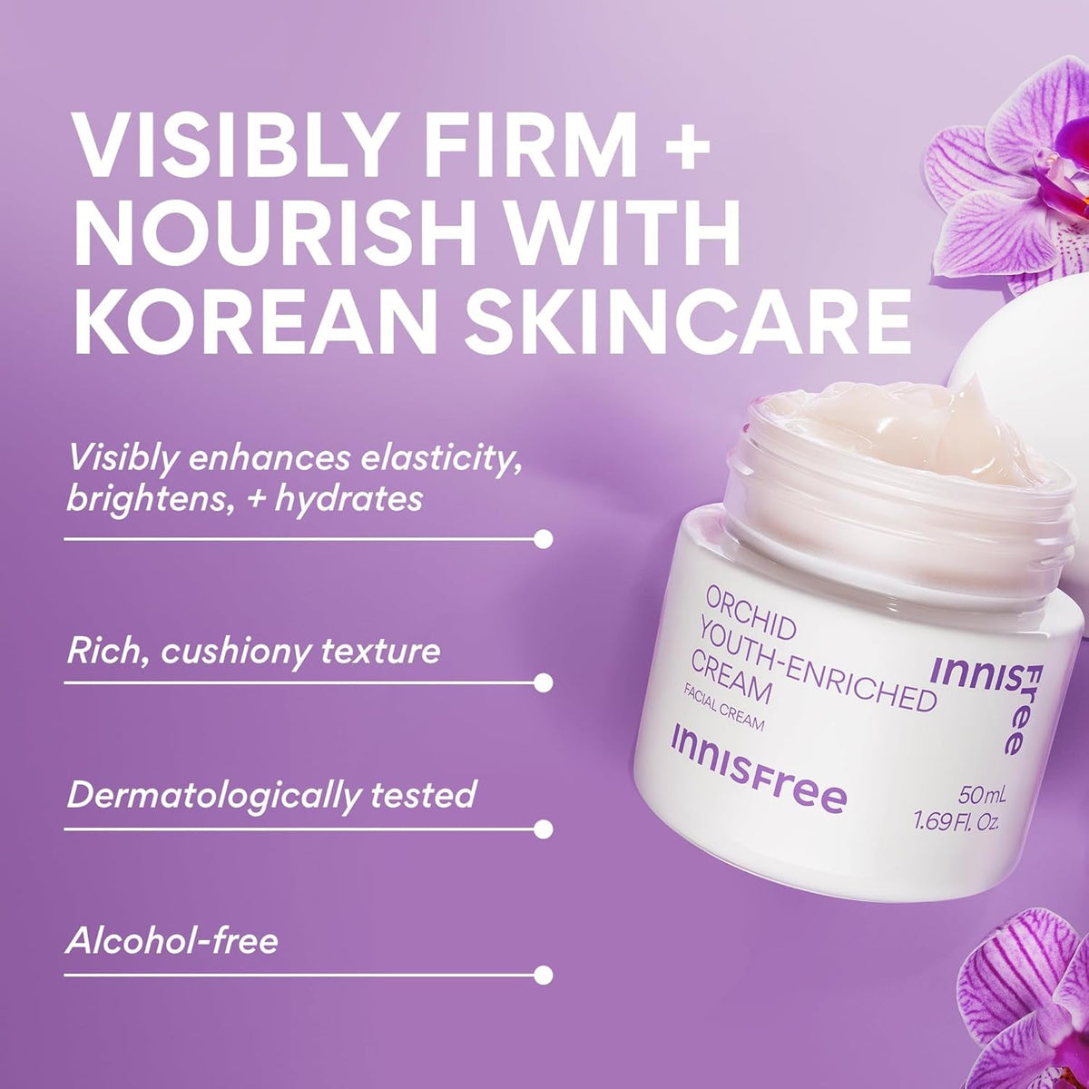 Orchid Youth-Enriched Cream, Korean Face Cream for Firming and Hydrated Skin - themonogram manor 