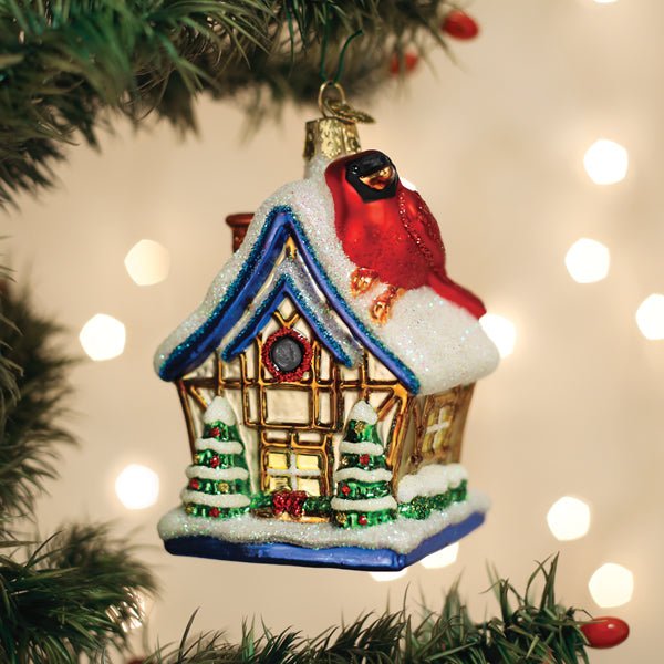Cardinal Birdhouse Ornament - themonogram manor 