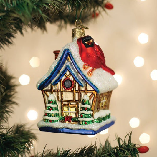 Cardinal Birdhouse Ornament - themonogram manor 