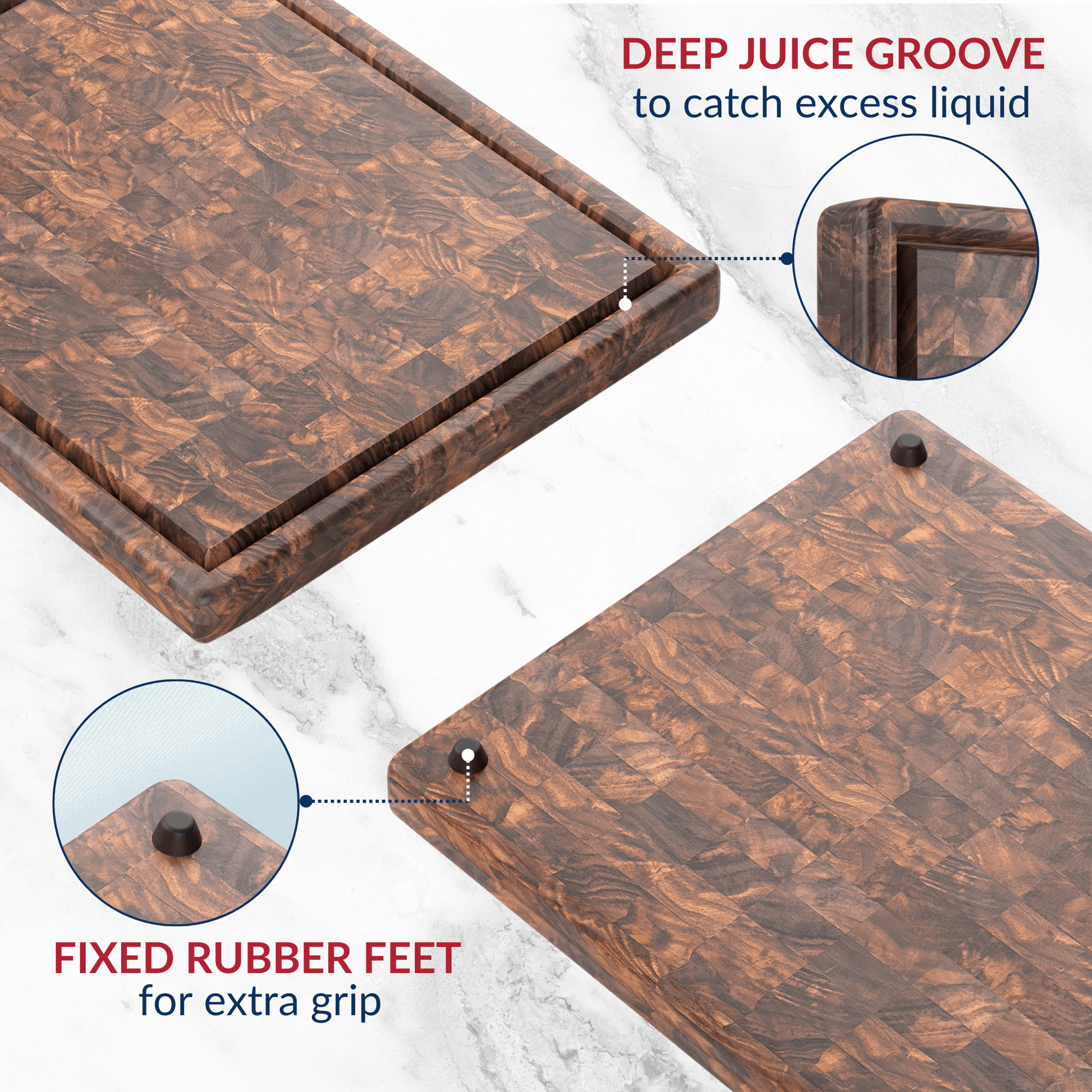 Extra Large Walnut Wood End Grain Cutting Board - themonogram manor 