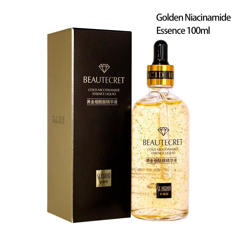 Face Cream Kit 24K Gold Niacinamide Essence Remove Dark Eye Circles Eye Serum Firming Eye Cream Face Care Set Korean Cosmetics - themonogram manor 