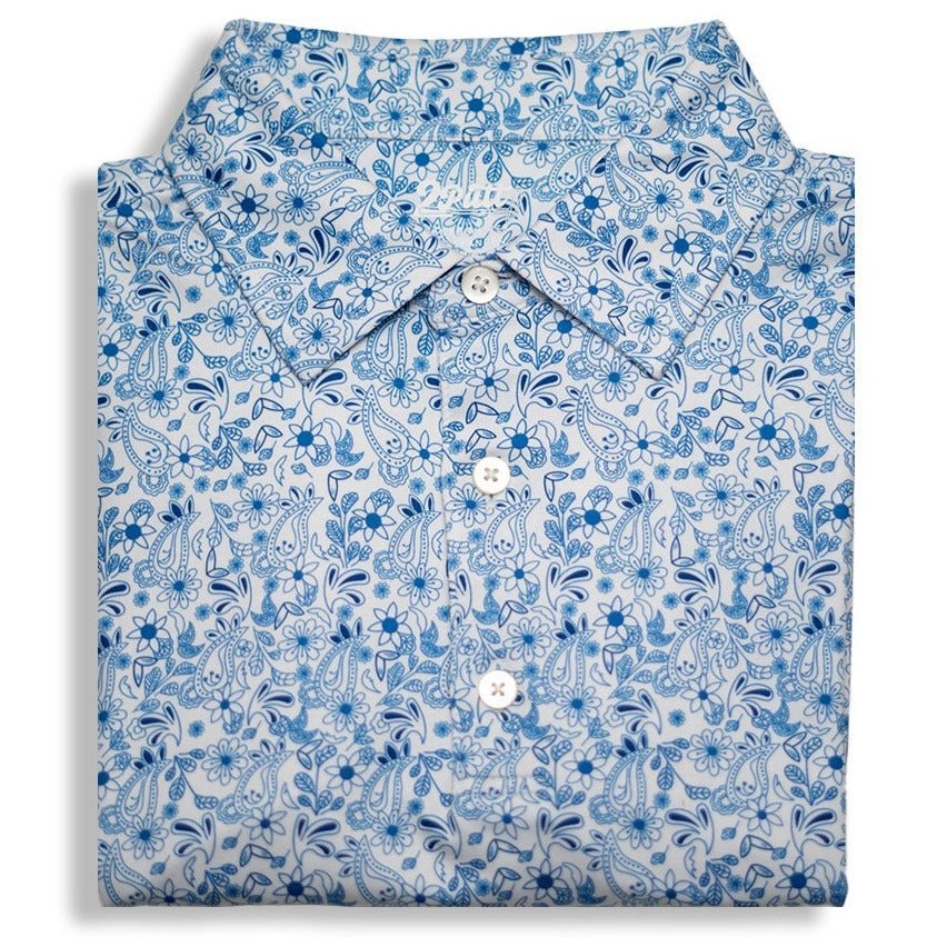 Blue Paisley Men's Polo - themonogram manor 