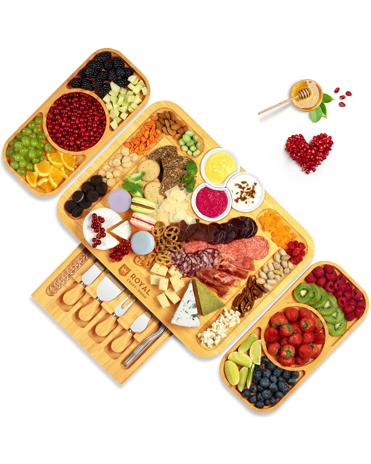 Cheese Board Set with Side Trays - themonogram manor 