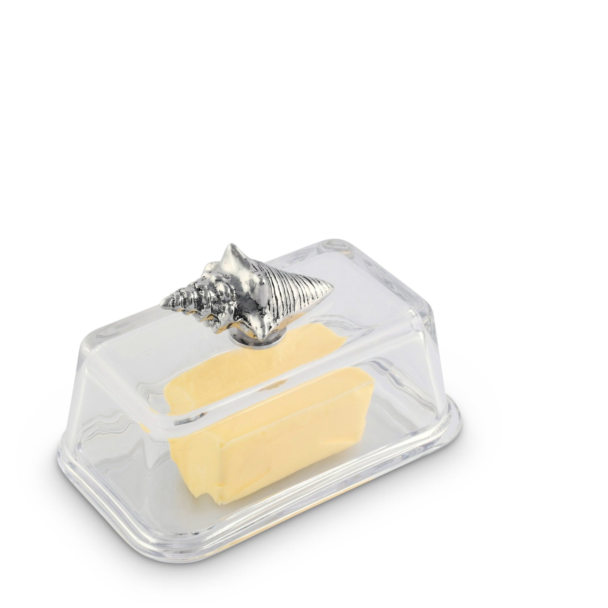 Glass Butter Dish - Shell - themonogram manor 