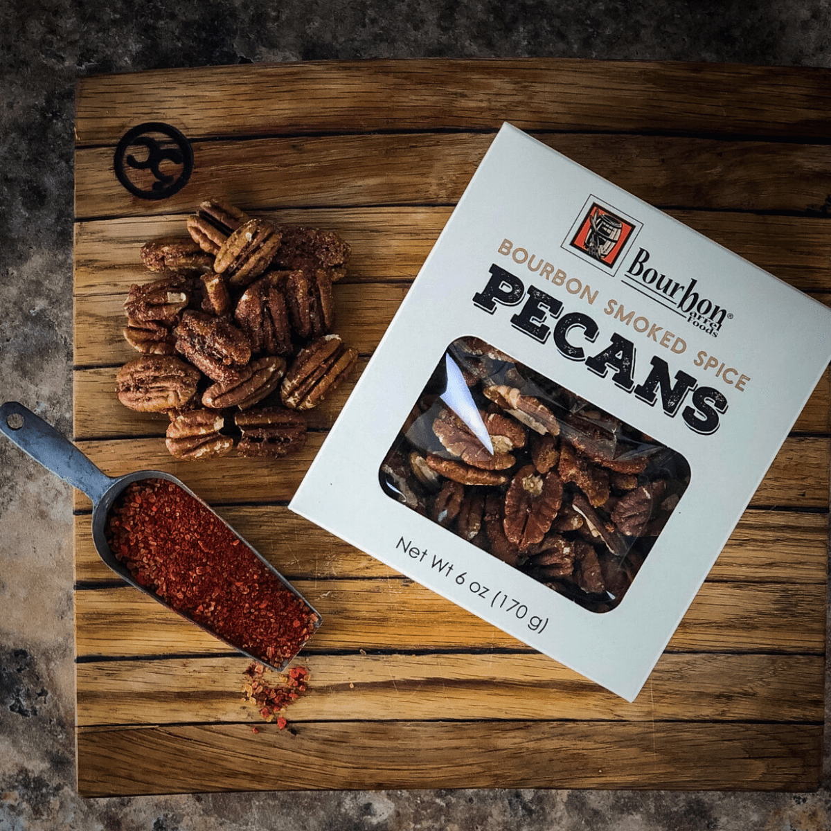 Bourbon Barrel Foods Bourbon Smoked Pecans - themonogram manor 
