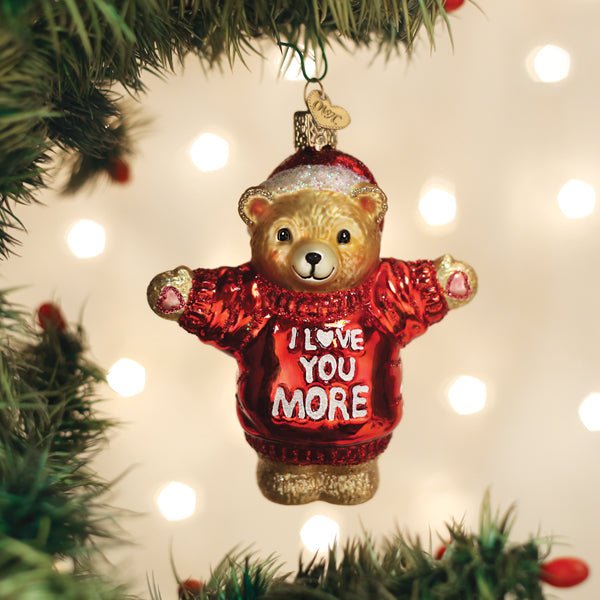 I Love You More Bear Ornament - themonogram manor 