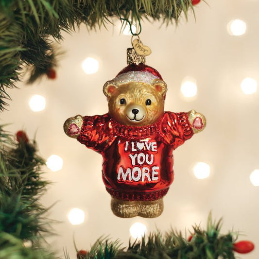 I Love You More Bear Ornament - themonogram manor 
