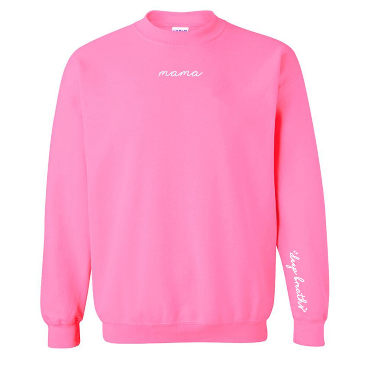 Mama 'Deep Breaths Reminder' Crewneck Sweatshirt - themonogram manor 