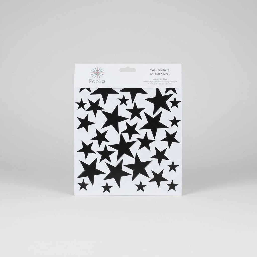 Stars Reusable Wall Decal - Black (66 Pcs) - themonogram manor 