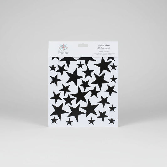 Stars Reusable Wall Decal - Black (66 Pcs) - themonogram manor 