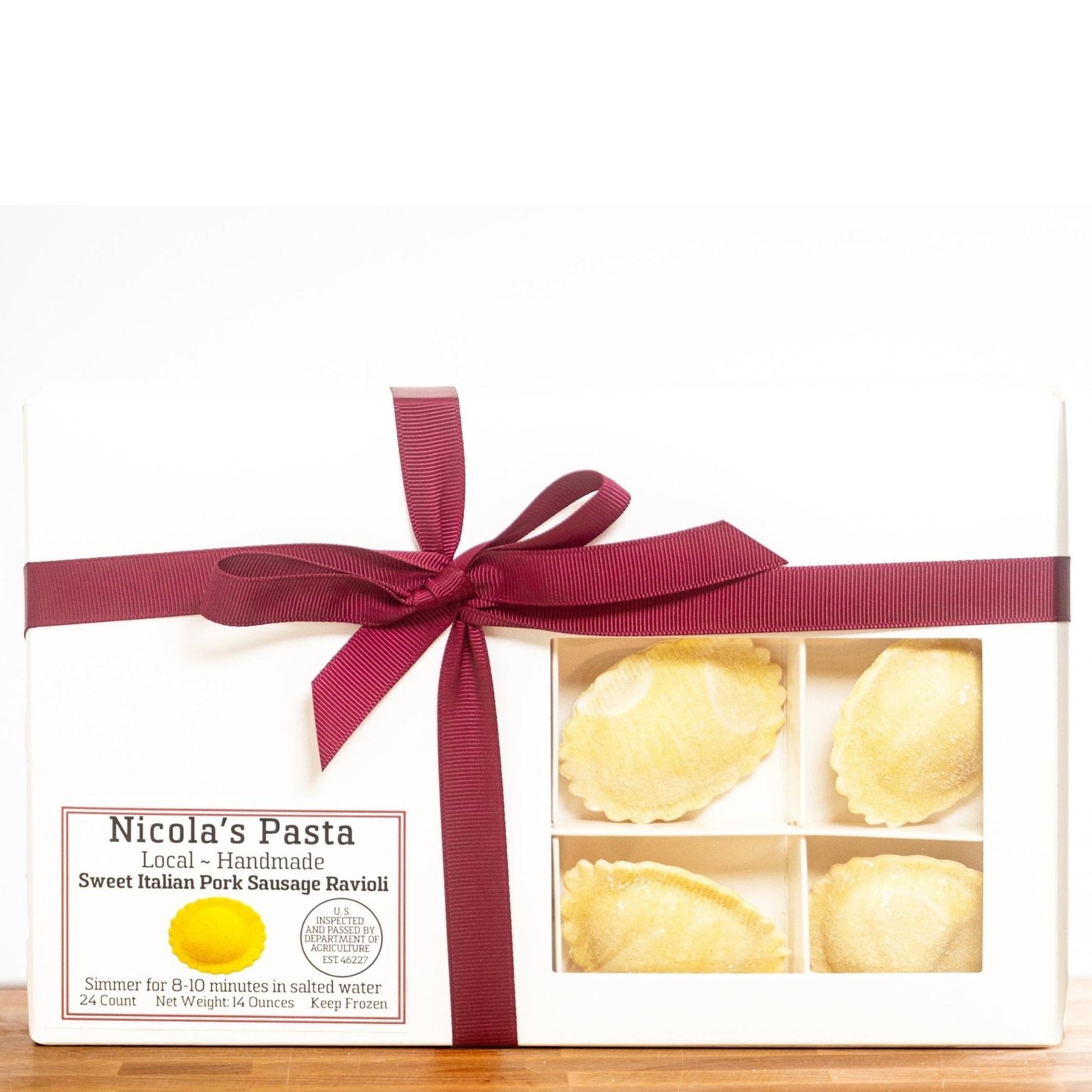 Sweet Italian Pork Sausage Ravioli - themonogram manor 