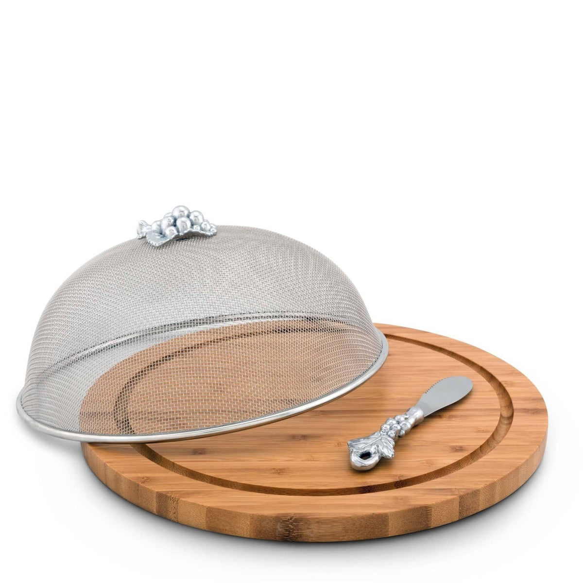 Grape 3 Piece Picnic Cheese Board / Spreader - themonogram manor 