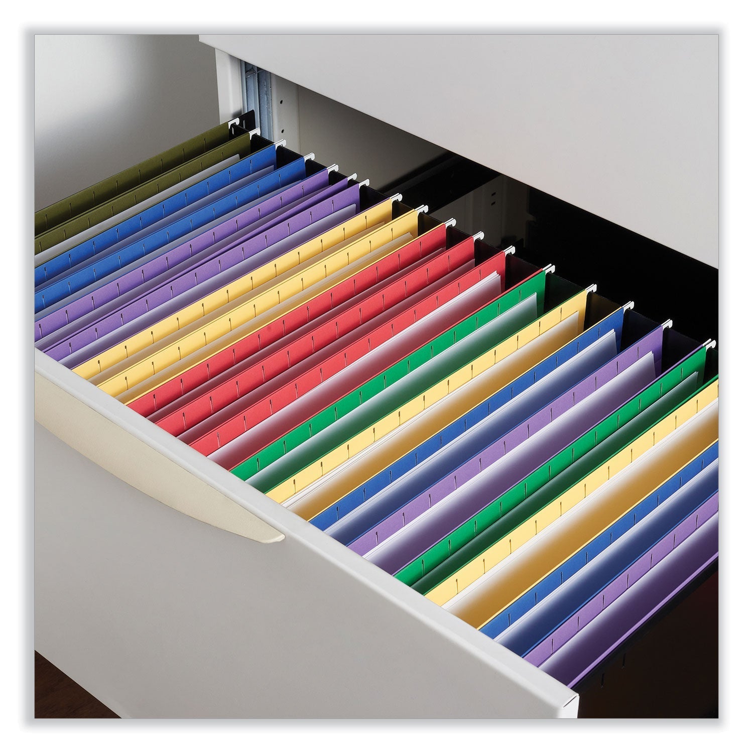 Universal Deluxe Bright Color Hanging File Folders, Legal Size, 1/5 - Cut Tabs, Yellow, 25/Box - themonogram manor 