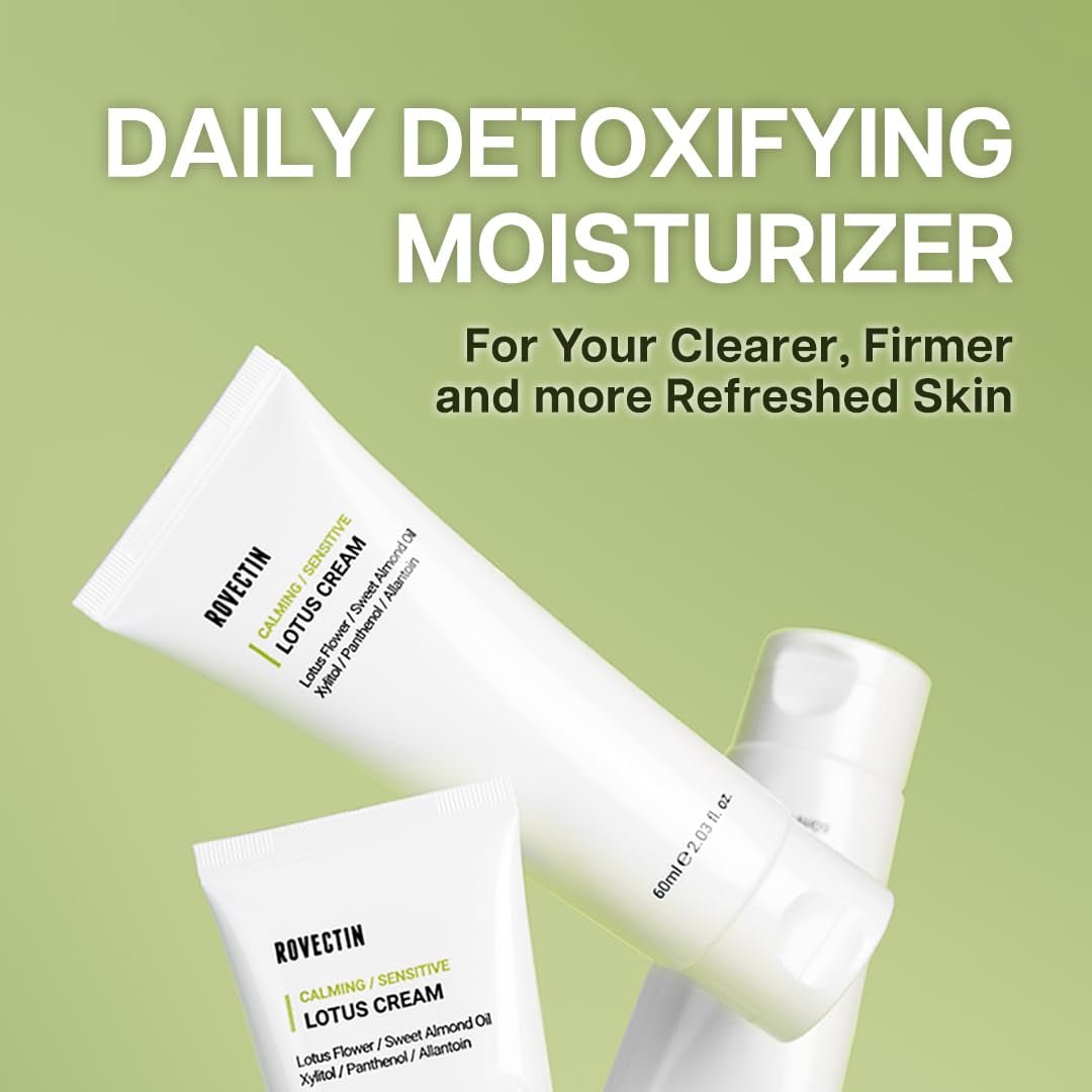 Calming Lotus Water Cream - Lightweight Moisturizer Face Cream for Oily, Combination Skin | 75% Lotus Water Extract for Skin Purifying, Anti-Aging | Vegan Korean Skincare (2.1 Fl.Oz, 60Ml) - themonogram manor 