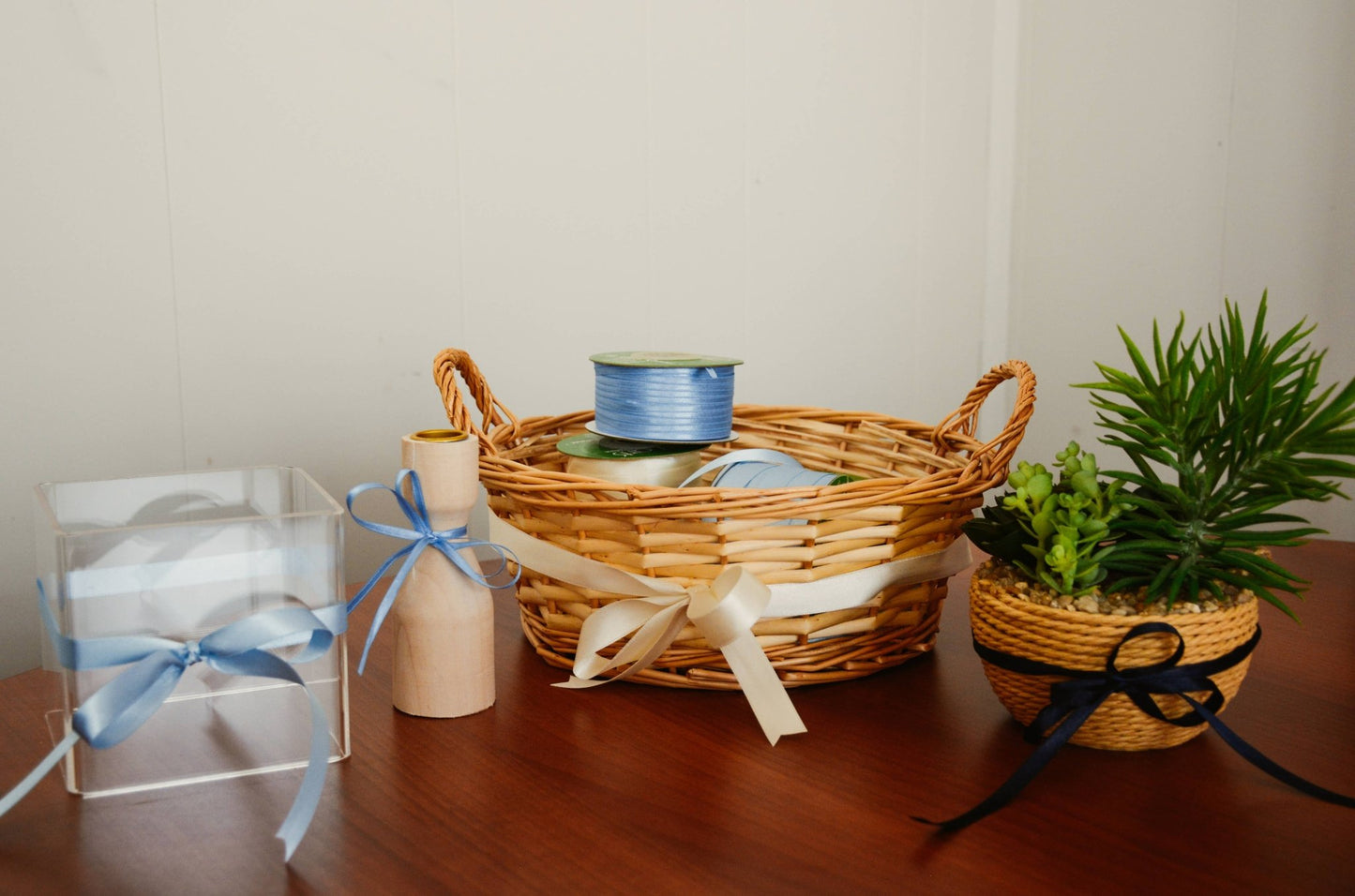 ~5/8"Luster Double Face Satin Ribbon, Light Fuchsia - themonogram manor 