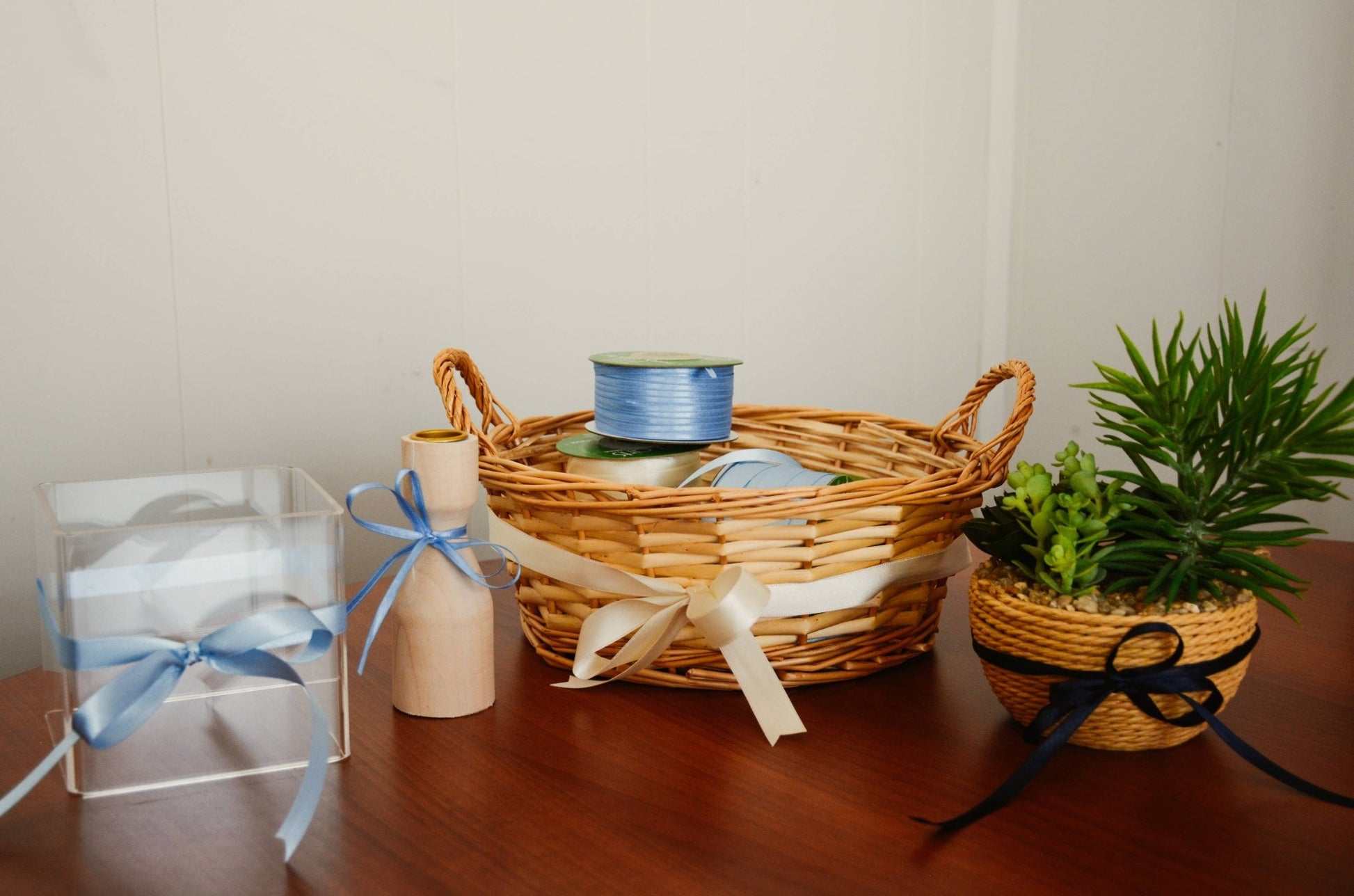 ~5/8"Luster Double Face Satin Ribbon, Light Fuchsia - themonogram manor 