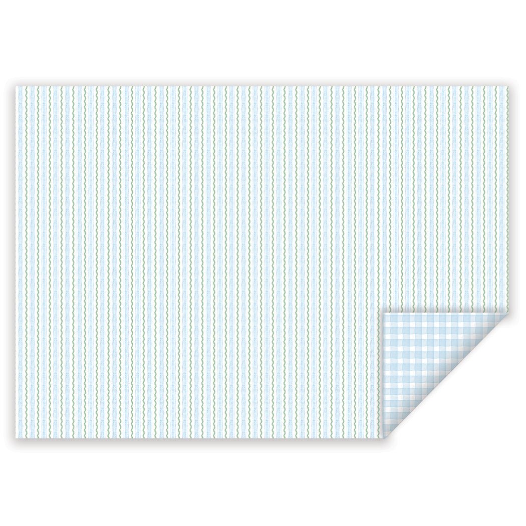 greenery stripe wrapping paper - themonogram manor 