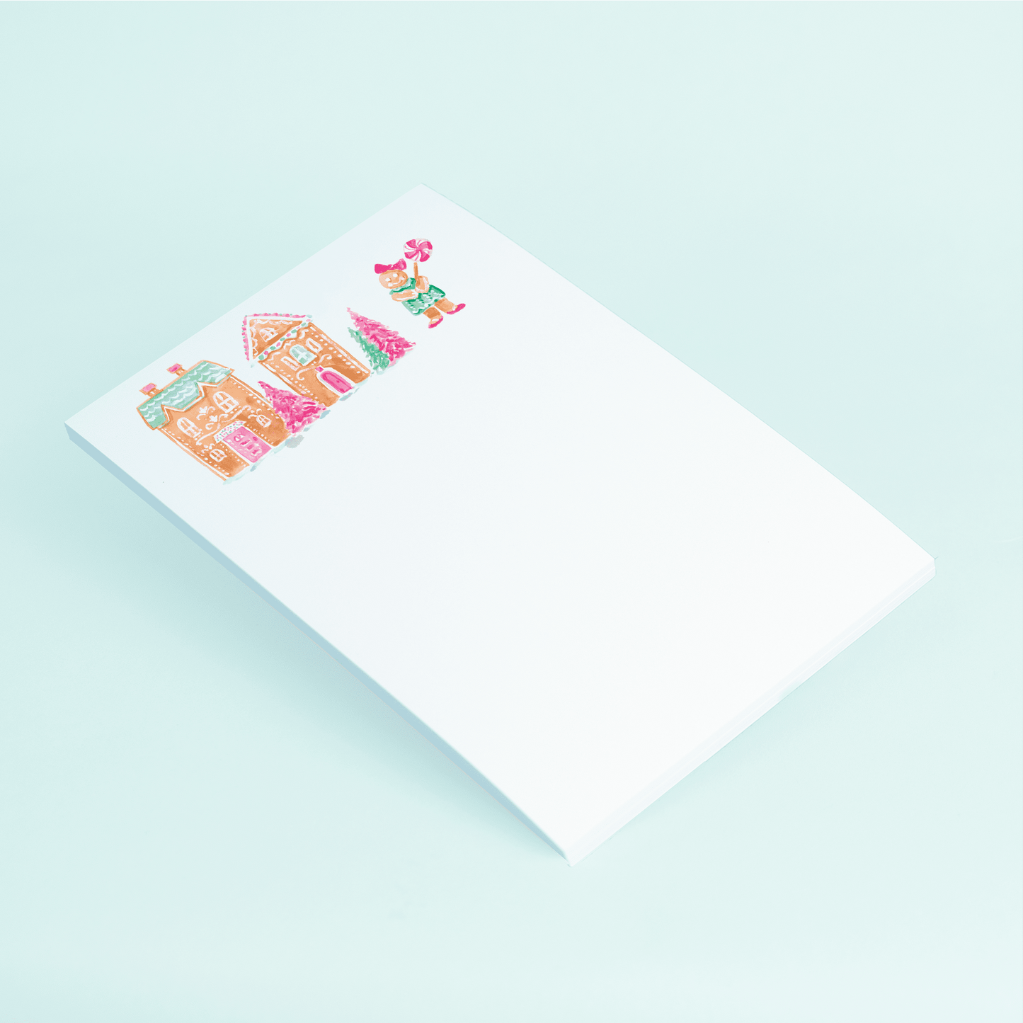 Gingerbread Village Notepad - themonogram manor 