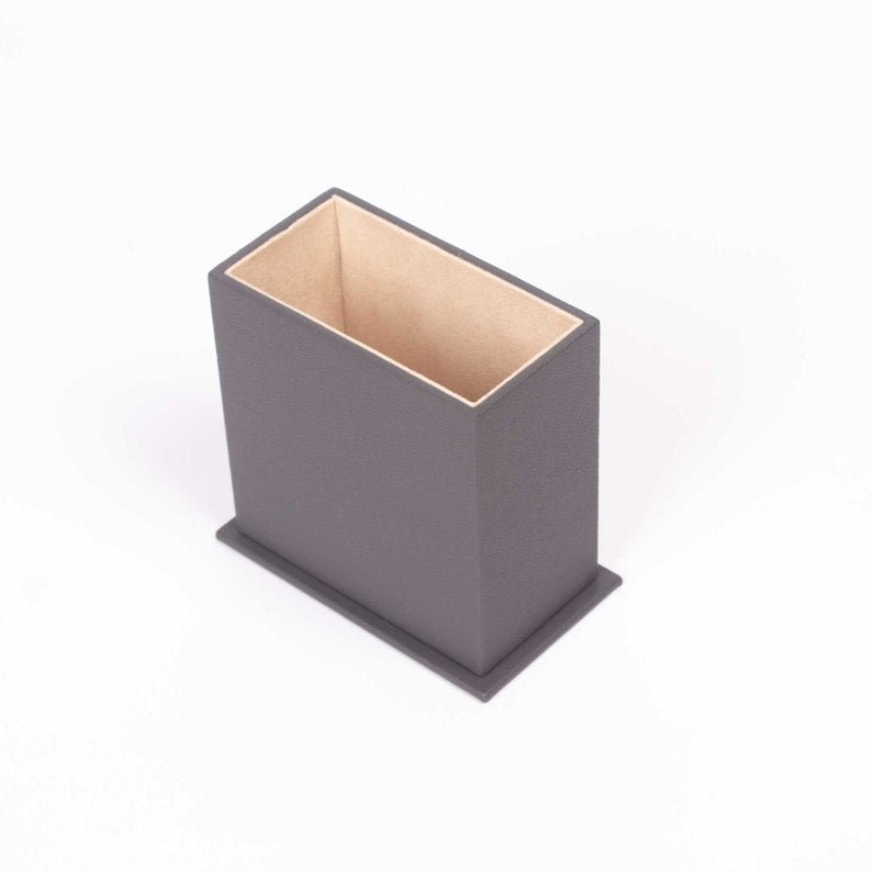 MOOG Leather Desk Set - Double Document Tray - Gray - 10 PCS - themonogram manor 