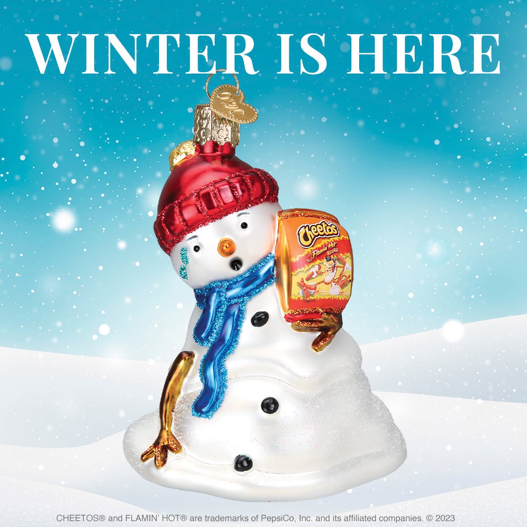 Flamin' Hot Cheetos Snowman Ornament - #themonogram manor #