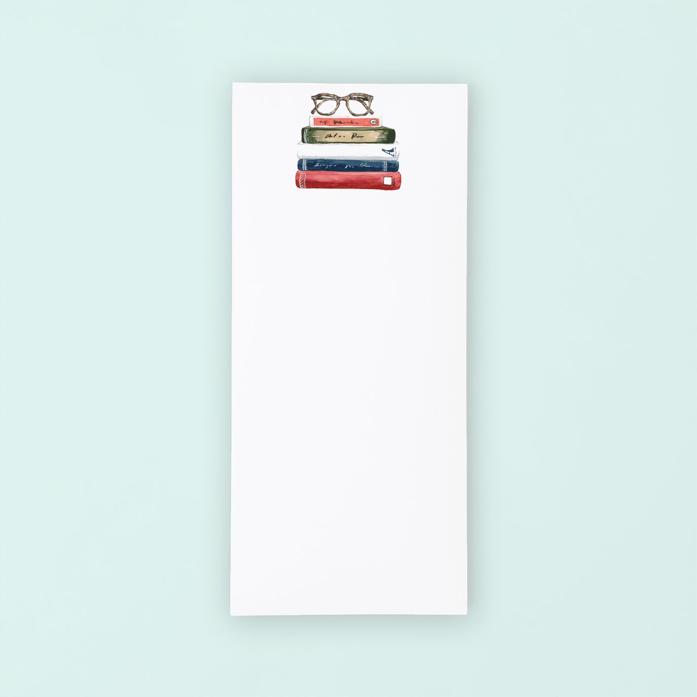 Book Stack with Glasses Lists Pad - themonogram manor 