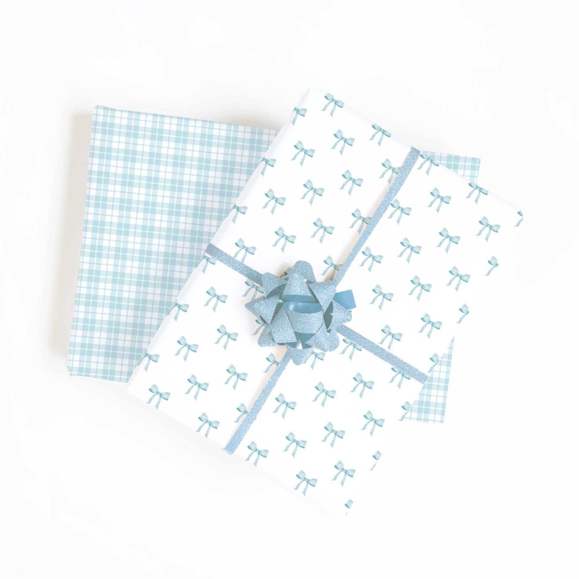 watercolor bow wrapping paper - themonogram manor 