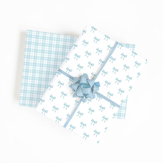 watercolor bow wrapping paper - themonogram manor 