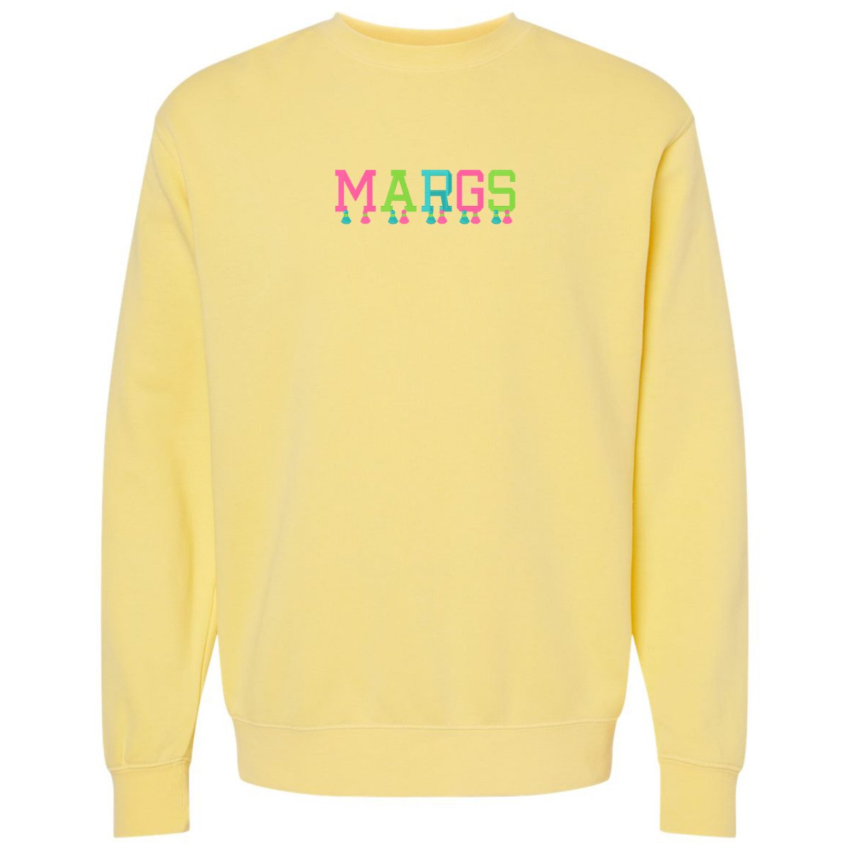 Embroidered Tasseled 'Margs' Cozy Crew - themonogram manor 