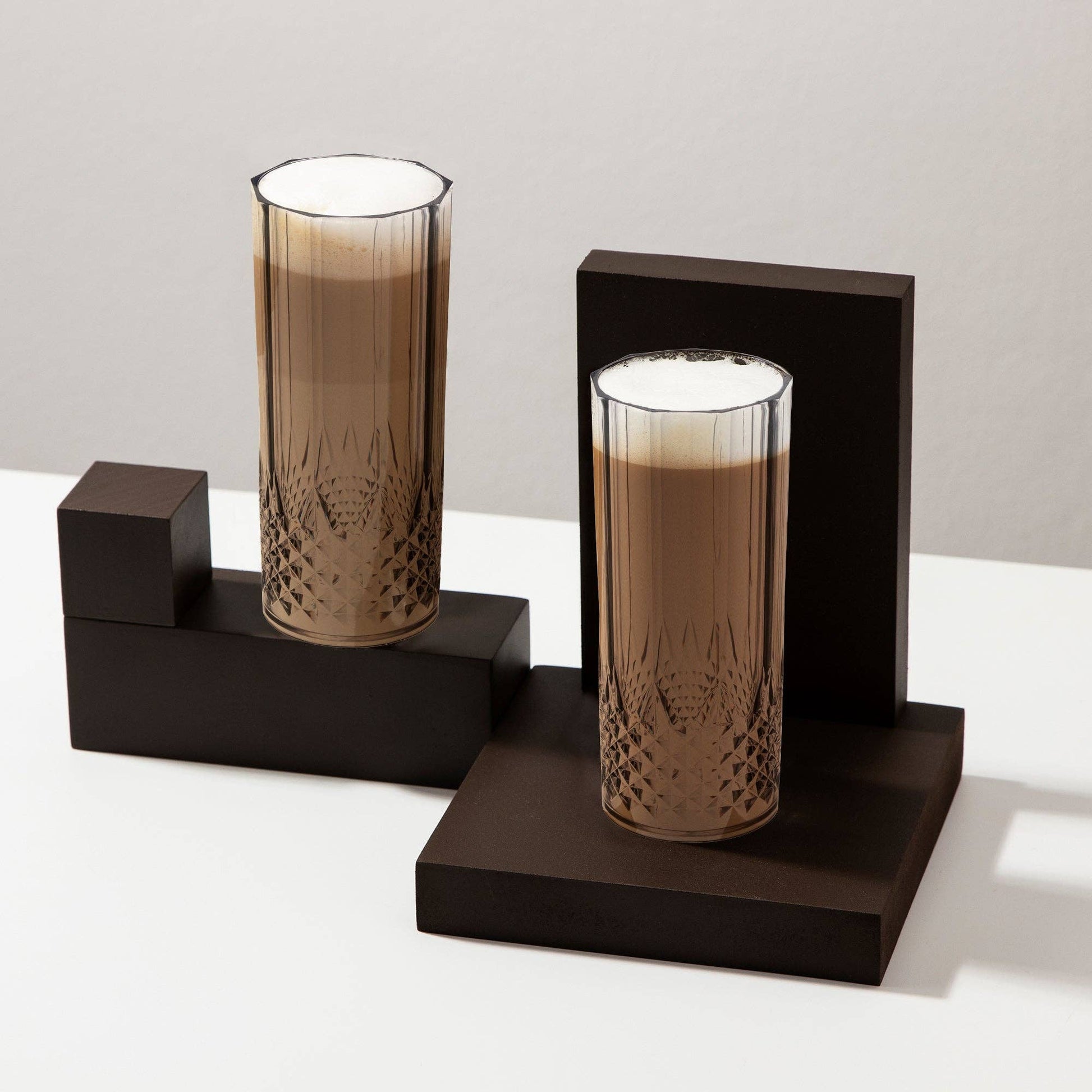 14 oz. Clear Cut High Ball Plastic Glasses - 12 pcs - themonogram manor 