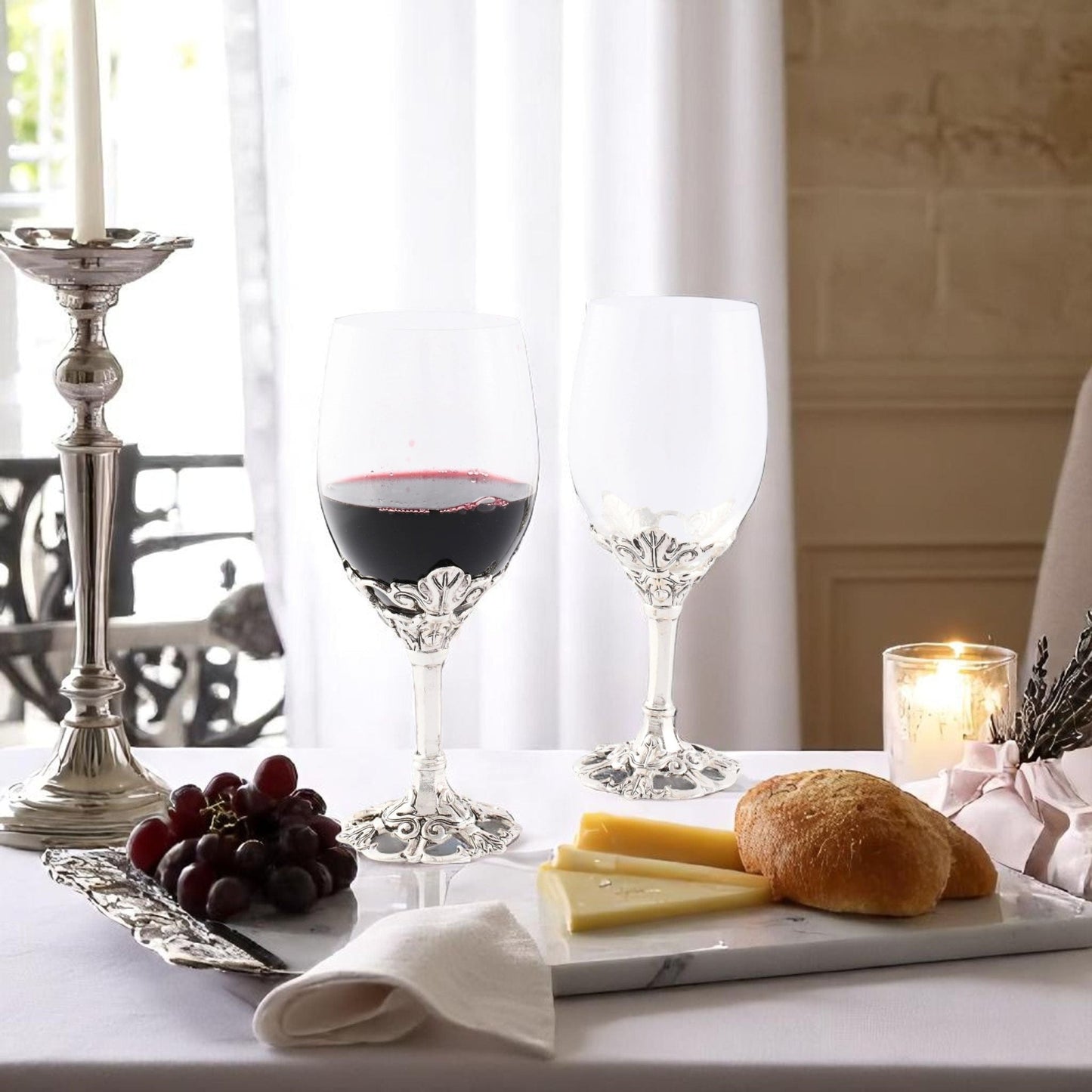 Fleur-De-Lis Wine Glasses - themonogram manor 