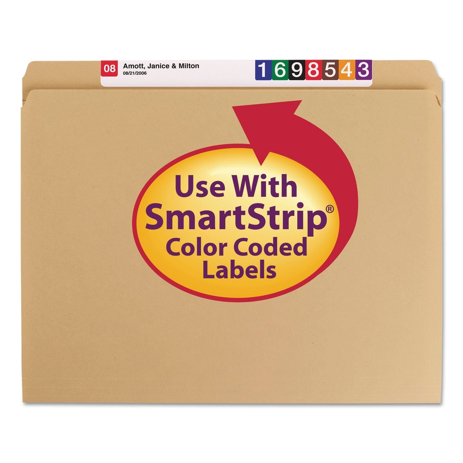 Smead Heavyweight Kraft File Folder, Straight Tabs, Letter Size, 0.75" Expansion, 11 - pt Kraft, Brown, 100/Box - themonogram manor 