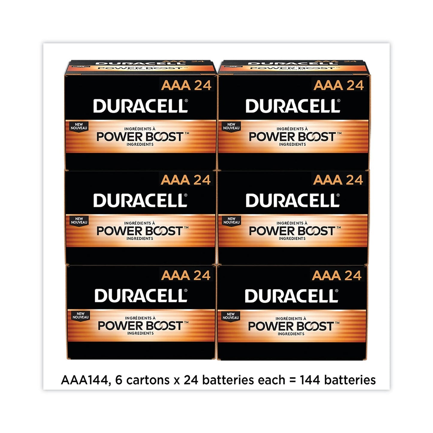 Duracell Power Boost CopperTop Alkaline AAA Batteries, 144/Carton - themonogram manor 