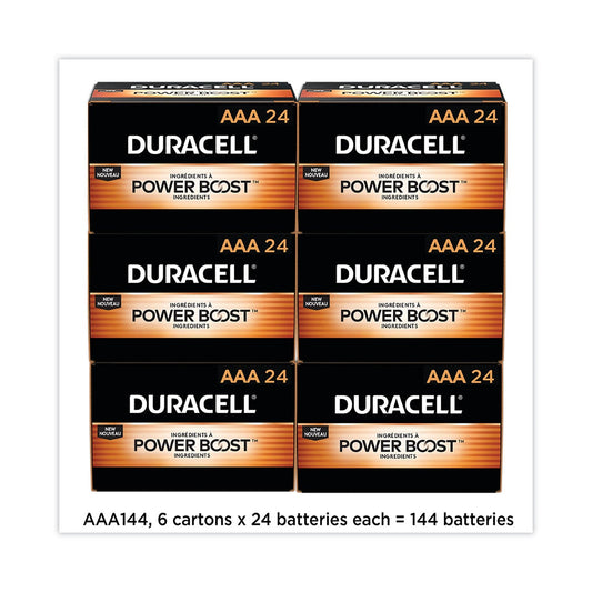 Duracell Power Boost CopperTop Alkaline AAA Batteries, 144/Carton - themonogram manor 