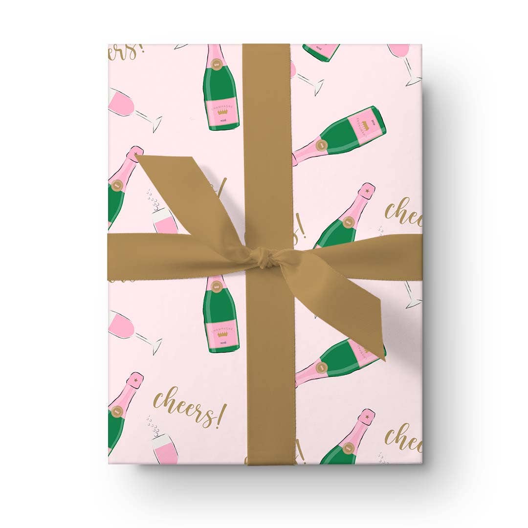 Champagne Sheet | Gift Wrapping Sheet | Gift Wrap Paper - themonogram manor 