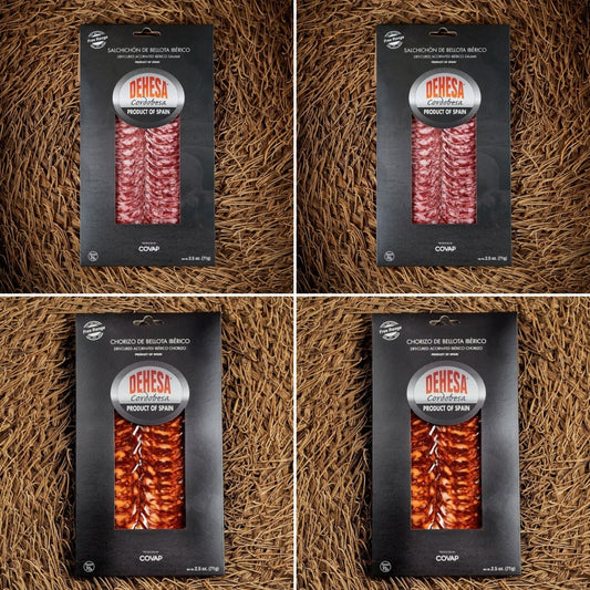 Dehesa Cordobesa® Chorizo and Salchichón de Bellota Ibérico 4 Pack - themonogram manor 